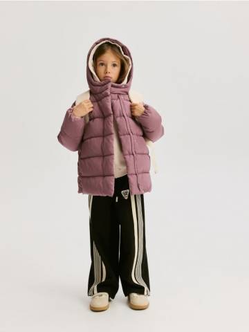 Reserved - Непромокна куртка з каптуром - світло-ліловий - 232EX-40X