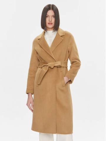 Liu Jo Вовняне пальто MF3242 T4627 Коричневий Regular Fit Liu Jo Вовняне пальто MF3242 T4627 Коричневий Regular Fit