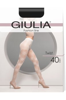 Колготки женские Giulia Twist с шортиками, 40 DEN (2), Crema, размер 2
