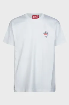 Мужская белая футболка T-NORM-DOLPHIN Белый XXL Diesel A21652 0PLAT