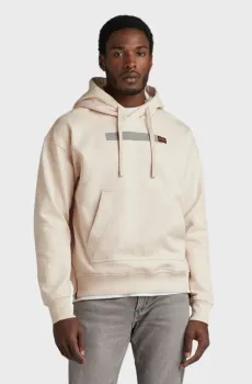 Мужское бежевое худи Flight deck loose hdd sw Бежевый XXL G-Star RAW D24373,D557