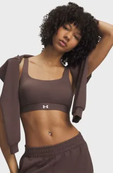 Женский коричневый топ UA Effortless High Коричневый S (A-C) Under Armour 6011263-200