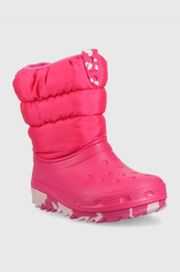 Детские сапоги Crocs цвет розовый Детские сапоги Crocs цвет розовый
