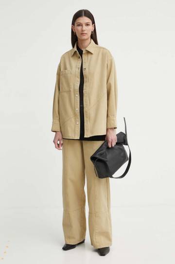 Джинсовая куртка AERON ANITA женская цвет зелёный переходная oversize AW24RSSH152451 Джинсовая куртка AERON ANITA женская цвет зелёный переходная oversize AW24RSSH152451