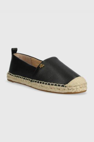 Кожаные эспадрильи Lauren Ralph Lauren Cameryn IV цвет чёрный 802905304001 Кожаные эспадрильи Lauren Ralph Lauren Cameryn IV цвет чёрный 802905304001