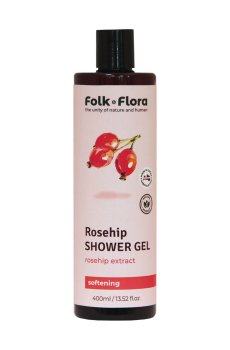 Уценка! Гель для душа Folk & Flora Шиповник, 400 мл