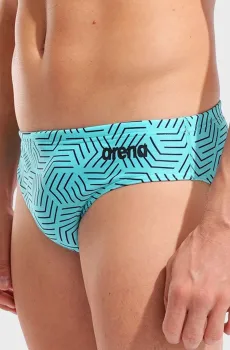 Мужские бирюзовые плавки с узором WATER MAZE ALLOVER Бирюзовый 95 Arena 011887-580