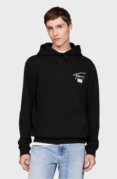 Мужское черное худи TJM REG METALLIC DNA Черный M Tommy Jeans DM0DM18457