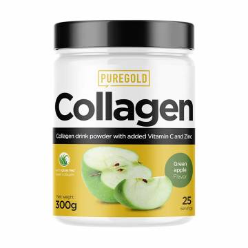 Коллаген Pure Gold Collagen Green Apple в порошке, 300 г Коллаген Pure Gold Collagen Green Apple в порошке, 300 г