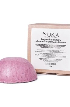 Твёрдый шампунь для волос Yuka Дамасская роза и Аргана, 60 г