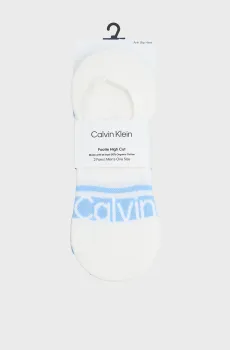 Мужские следы (2 пары) FOOTIE LOGO STRIP Разноцветный ONESIZE Calvin Klein 701237876