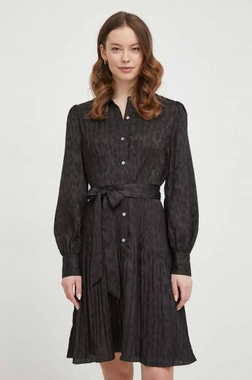 Платье Dkny цвет чёрный mini расклешённая Платье Dkny цвет чёрный mini расклешённая