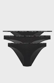 Женские черные трусики (3 шт) Черный XS Tommy Hilfiger UW0UW05756