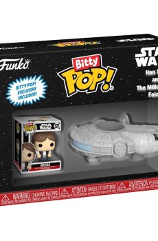 Набор игровых фигурок Funko Bitty Pop! Ride серии Звездные войны, Хан Соло и Тысячелетний сокол, от 3 лет (83623)
