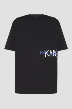 Мужская черная футболка Черный S Karl Lagerfeld 553225.755145;990