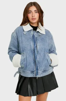 Женская голубая джинсовая куртка Голубой M Tally Weijl SJADEBUBI