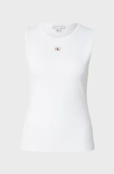 Женская белая майка LABEL 2X2 BABY Белый XS Calvin Klein Jeans LV047F246G