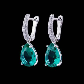 Серебряные серьги с фианитами 122014 Серебряные серьги с фианитами 122014