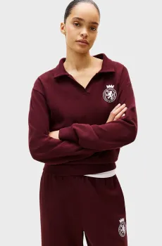 Женское бордовое поло SWEATER Бордовый S Tommy Hilfiger UW0UW06078