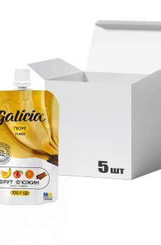 Упаковка пюре Galicia Фрут фьюжин, 100 г * 5 шт