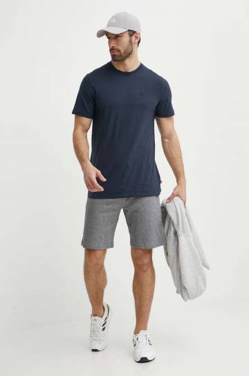Футболка Fjallraven Hemp Blend мужская цвет синий с аппликацией F12600215 Футболка Fjallraven Hemp Blend мужская цвет синий с аппликацией F12600215