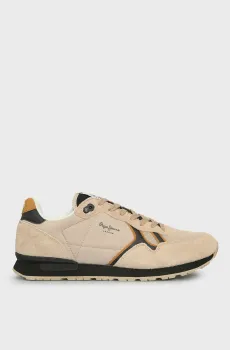 Мужские бежевые кроссовки BRIT FUN M Бежевый 40 Pepe Jeans PMS31046