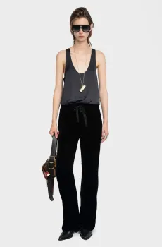 Женские черные брюки Poma Черный 38 ZADIG&VOLTAIRE WWPA01881_BLACK