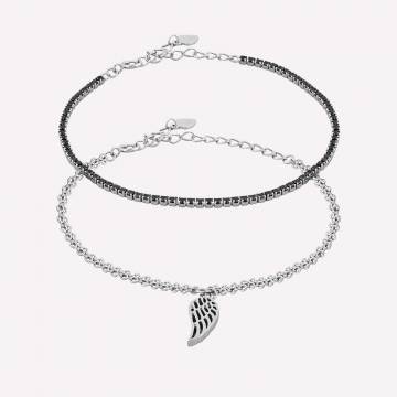 Серебряный браслет Minimal В-3 15343 Бандл Тайна ночи Серебряный браслет Minimal В-3 15343 Бандл Тайна ночи