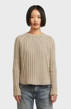 Женский бежевый джемпер Washed Бежевый M G-Star RAW D27725,D630