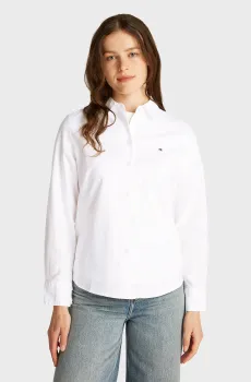 Женская белая рубашка STRETCH OXFORD REGULAR SHIRT Белый XXS Tommy Hilfiger WW0WW42019
