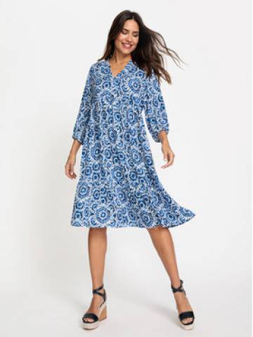 Olsen Літня сукня 13001755 Голубий Regular Fit Olsen Літня сукня 13001755 Голубий Regular Fit