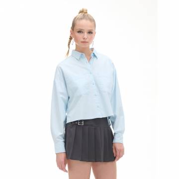 Cropp - Гладка сорочка - блідо-блакитний Cropp - Гладка сорочка - блідо-блакитний