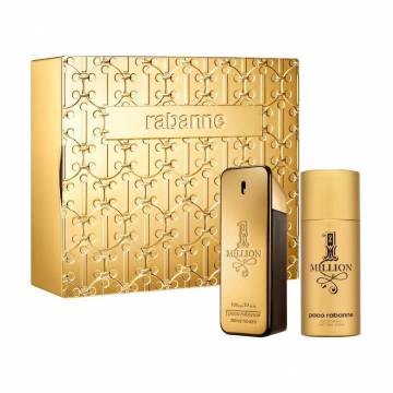 Парфюмированный набор мужской Rabanne 1 Million (дезодорант-спрей, 150 мл + туалетная вода, 100 мл) Парфюмированный набор мужской Rabanne 1 Million (дезодорант-спрей, 150 мл + туалетная вода, 100 мл)