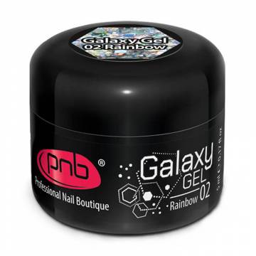 Гель для дизайна ногтей PNB UV/LED Galaxy Gel 02 Rainbow, 5 мл