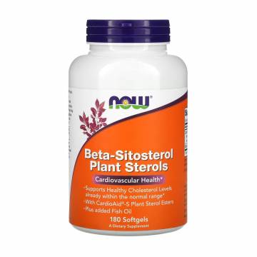 Бета-ситостерол NOW Foods Beta-Sitosterol Plant Sterols, 180 гелевых капсул Бета-ситостерол NOW Foods Beta-Sitosterol Plant Sterols, 180 гелевых капсул