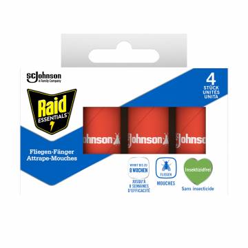 Липкая лента Raid Essentials от мух, 4 шт Липкая лента Raid Essentials от мух, 4 шт