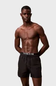 Мужские черные плавательные шорты MEDIUM DOUBLE WB Черный S Calvin Klein KM0KM01093