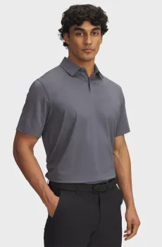 Мужское темно-серое поло UA T2G Polo LB Серый M Under Armour 1383255-025