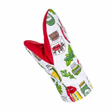 Перчатка кухонная Home Line Специи, красная, 16*28 см (полупанама) (168728) Перчатка кухонная Home Line Специи, красная, 16*28 см (полупанама) (168728)