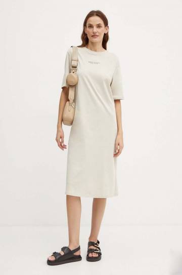 Платье Armani Exchange цвет бежевый maxi прямая Платье Armani Exchange цвет бежевый maxi прямая
