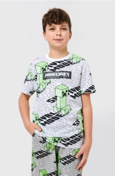 Бавовняна футболка з коротким рукавом Minecraft - білий