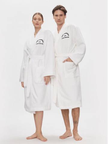 KARL LAGERFELD Халат Unisex 215M2180 Білий Regular Fit KARL LAGERFELD Халат Unisex 215M2180 Білий Regular Fit