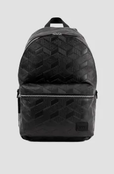 Мужской черный рюкзак с узором Черный ONESIZE HUGO 50541914;003