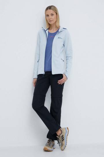 Спортивная кофта Jack Wolfskin Baiselberg с капюшоном однотонная Спортивная кофта Jack Wolfskin Baiselberg с капюшоном однотонная