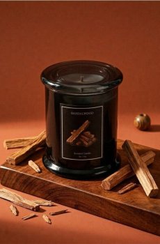 Ароматична свічка Sandalwood - чорний