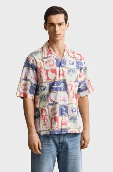 Мужская рубашка с узором NAUTICAL Разноцветный L Gant 3260073