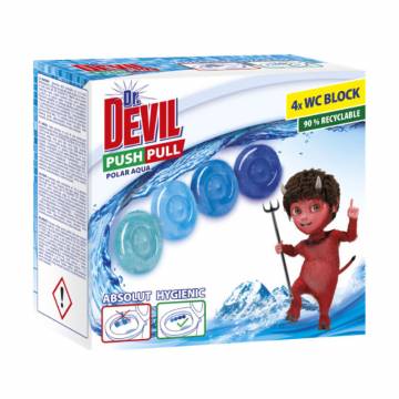 Туалетный блок для унитаза Dr. Devil Полярная вода, 4*20 г Туалетный блок для унитаза Dr. Devil Полярная вода, 4*20 г