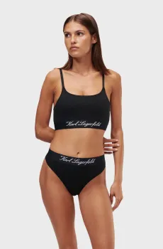 Женские черные трусики HOTEL KARL Черный XS Karl Lagerfeld 231W2107