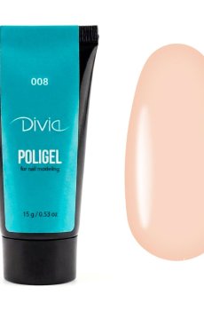 Полигель для наращивания ногтей Divia Polygel 008, 30 г
