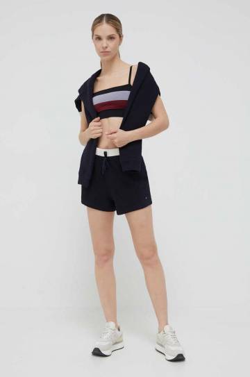 Спортивный бюстгальтер Tommy Hilfiger цвет чёрный узорный Спортивный бюстгальтер Tommy Hilfiger цвет чёрный узорный